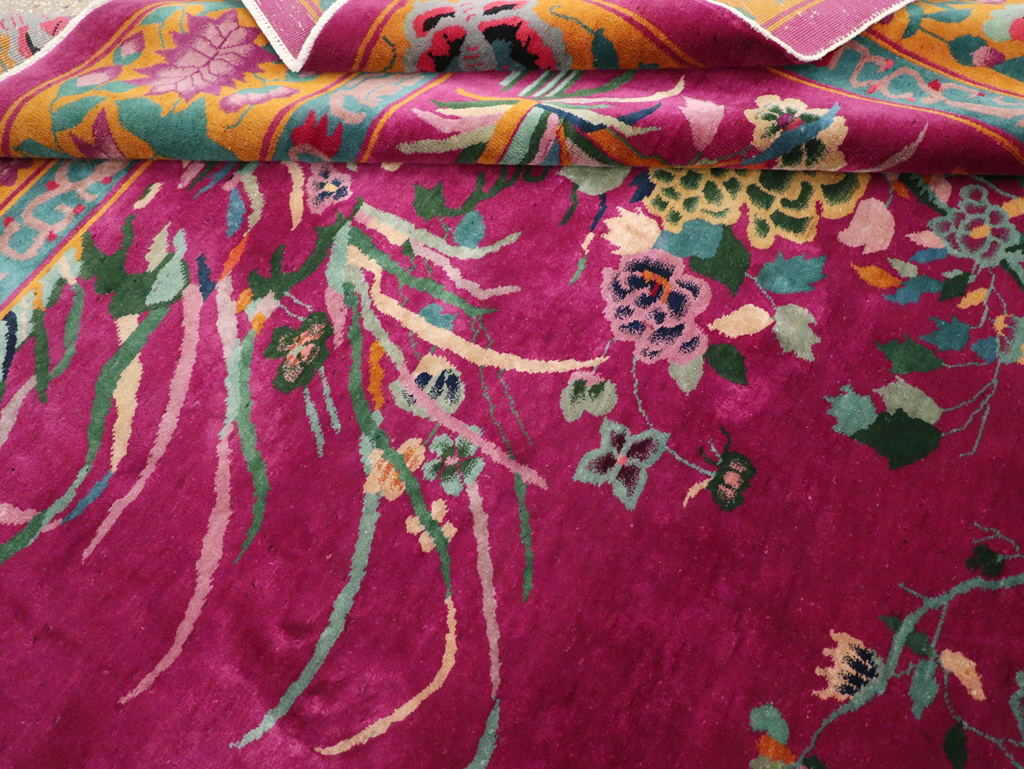 Vintage Chinese Nickles Pictorial Room Size Carpet, No.31805 - Galerie Shabab