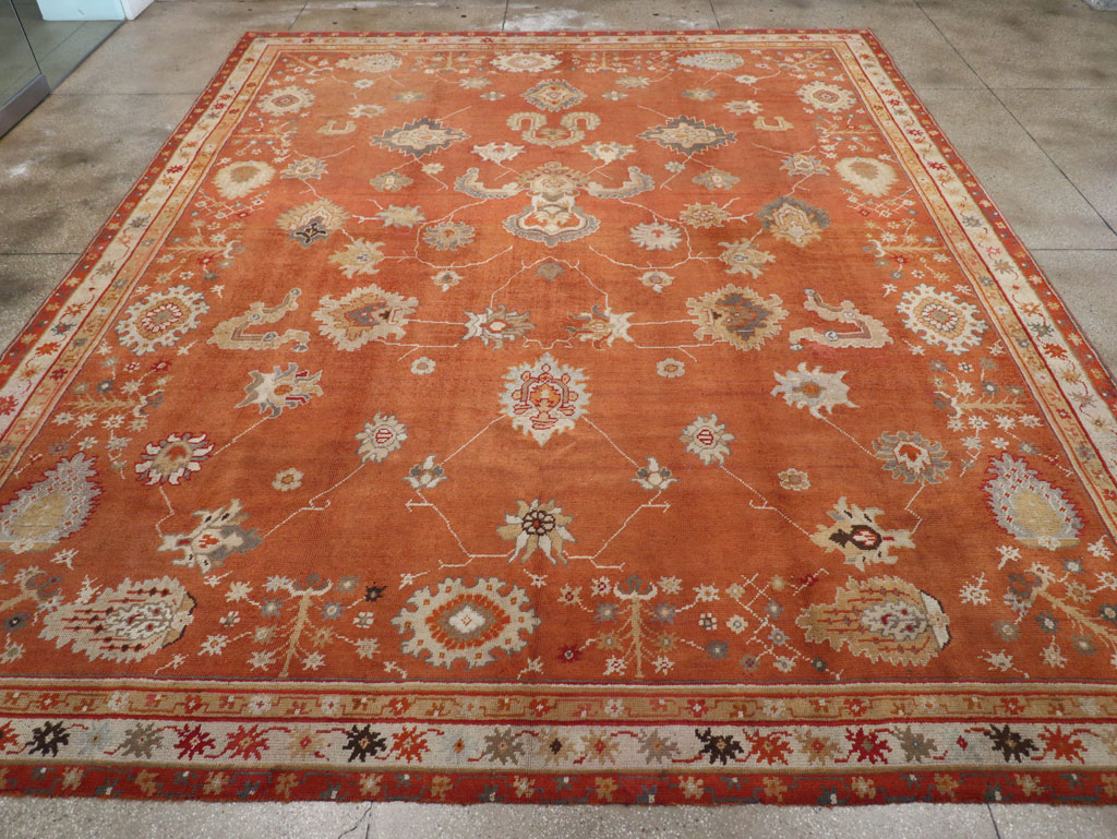 Antique Turkish Oushak Large Room Size Carpet, No.31818 - Galerie Shabab