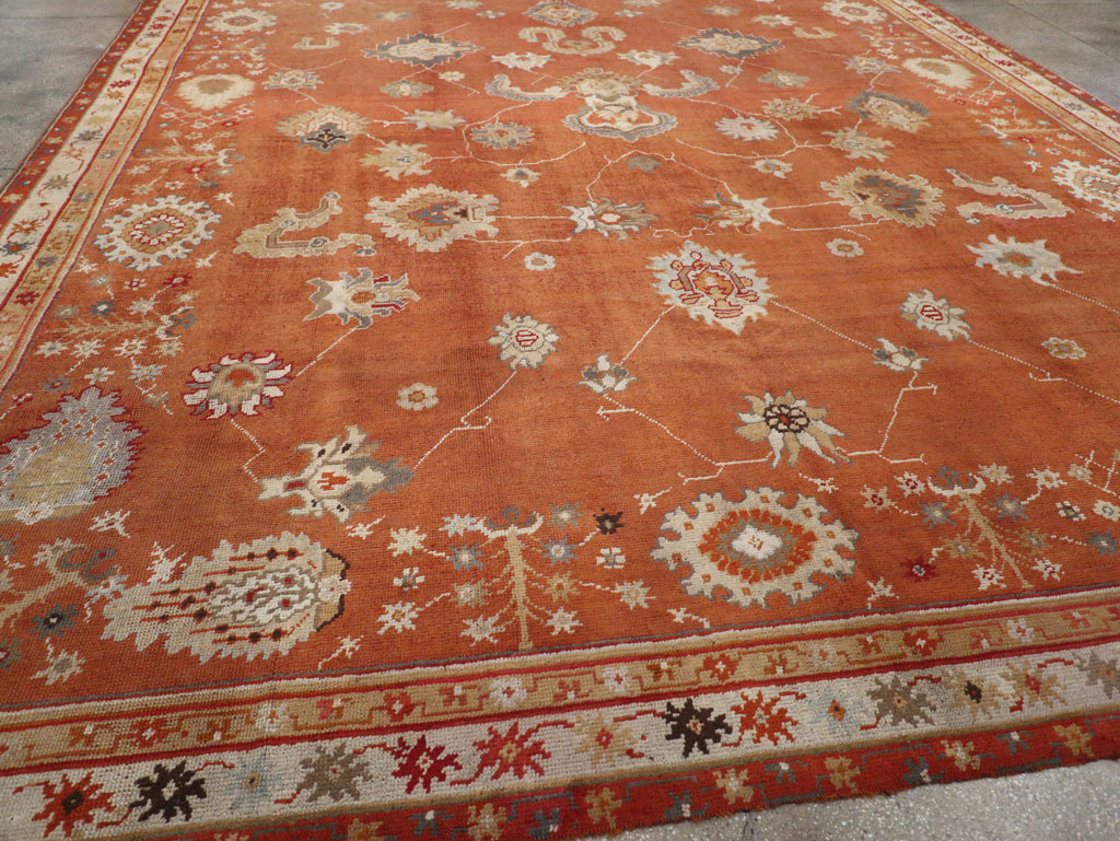Antique Turkish Oushak Large Room Size Carpet, No.31818 - Galerie Shabab