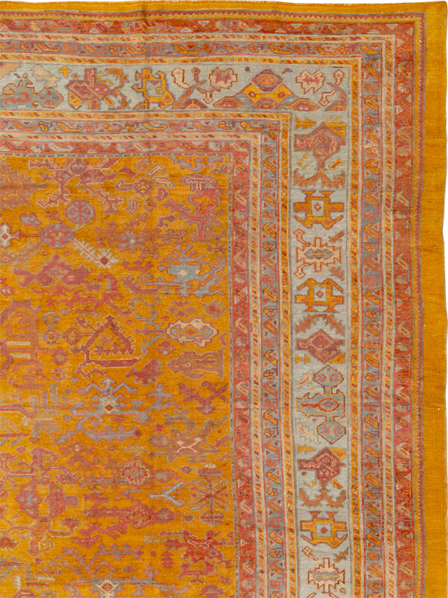 Antique Turkish Oushak Large Room Size Carpet, No.31823 - Galerie Shabab