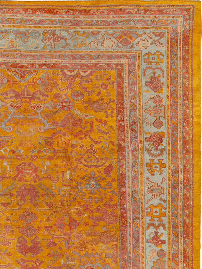 Antique Turkish Oushak Large Room Size Carpet, No.31823 - Galerie Shabab