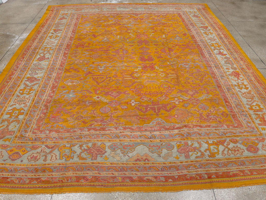 Antique Turkish Oushak Large Room Size Carpet, No.31823 - Galerie Shabab
