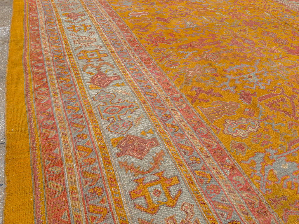 Antique Turkish Oushak Large Room Size Carpet, No.31823 - Galerie Shabab