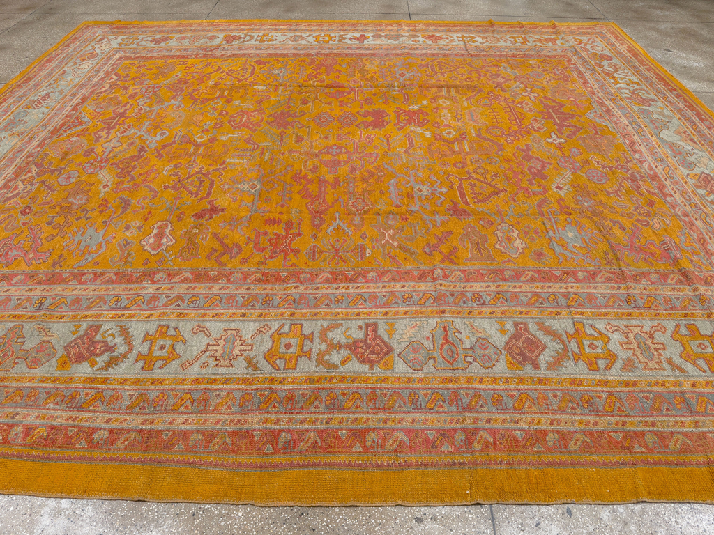 Antique Turkish Oushak Large Room Size Carpet, No.31823 - Galerie Shabab