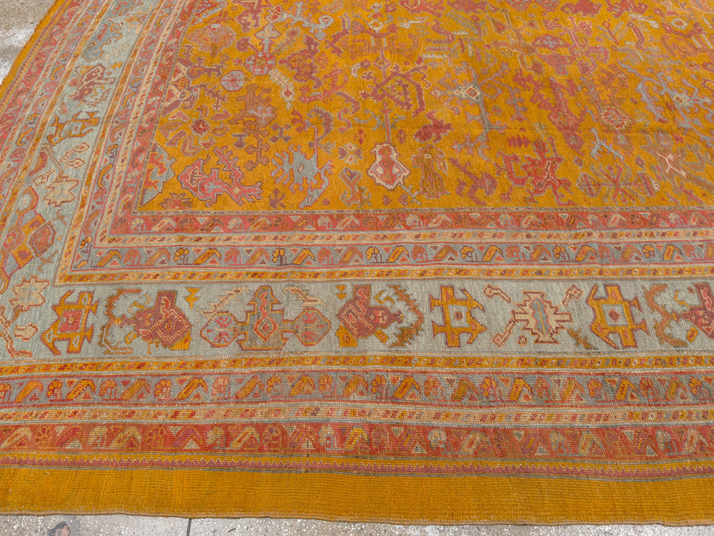 Antique Turkish Oushak Large Room Size Carpet, No.31823 - Galerie Shabab