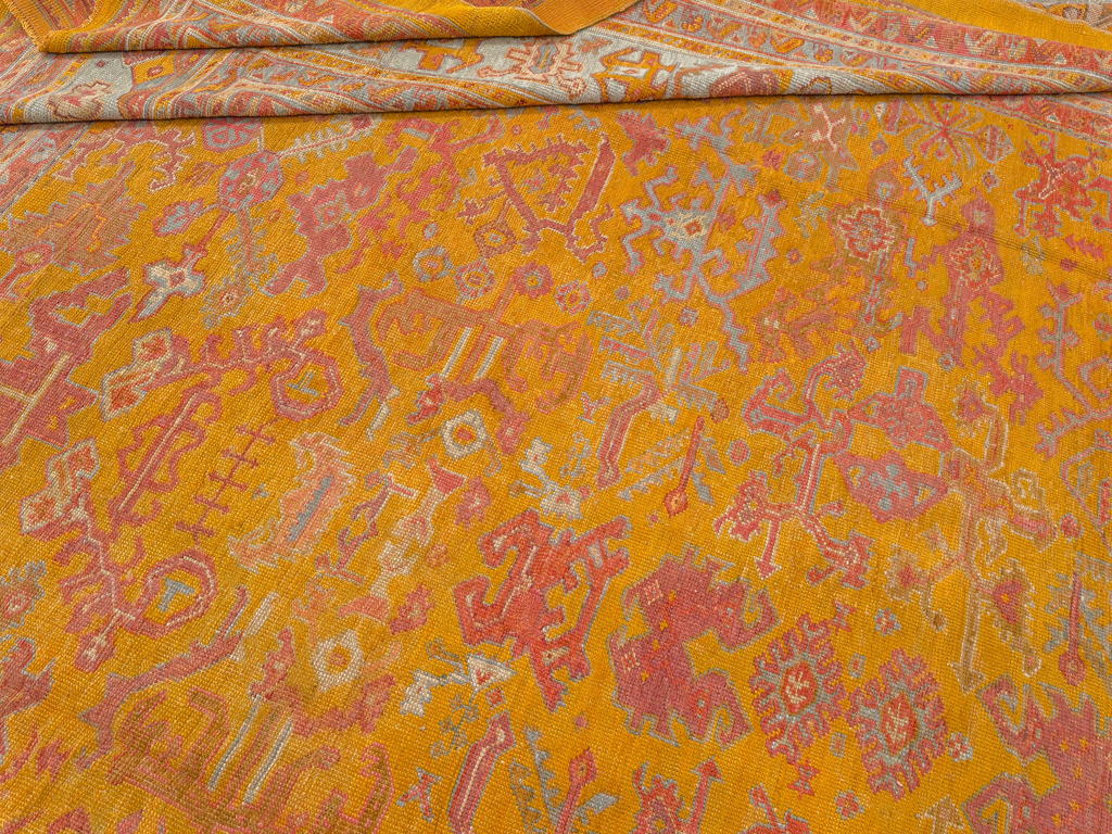 Antique Turkish Oushak Large Room Size Carpet, No.31823 - Galerie Shabab