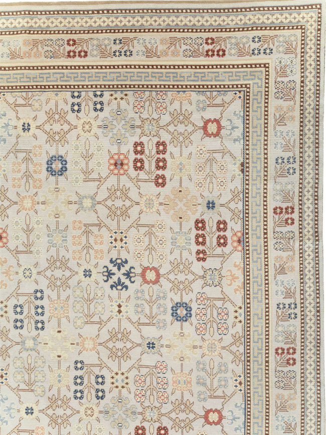 Modern East Turkestan Khotan Large Square Carpet, No.31825 - Galerie Shabab