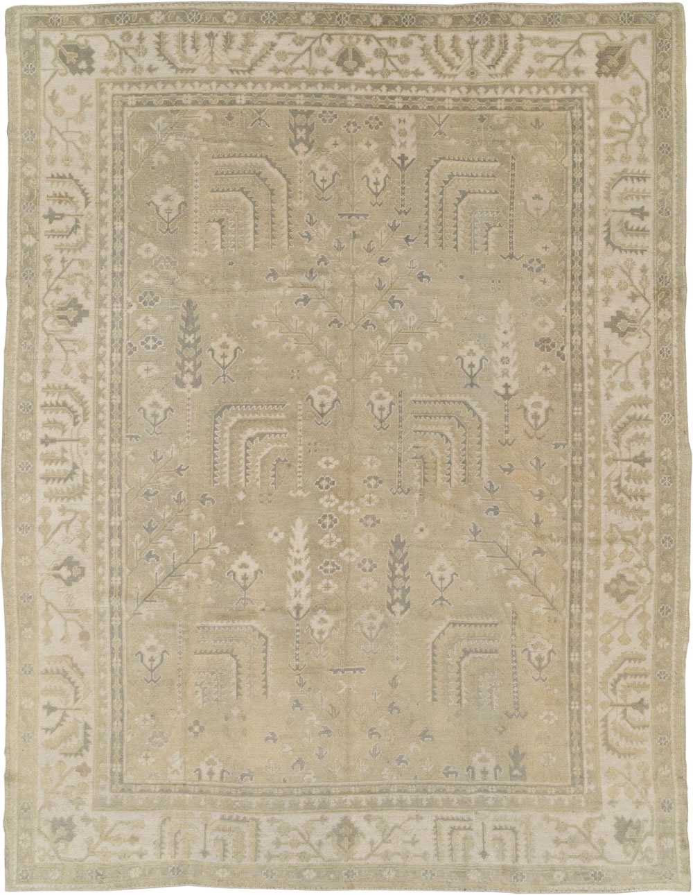 Antique Turkish Oushak Room Size Carpet, No.31826 - Galerie Shabab