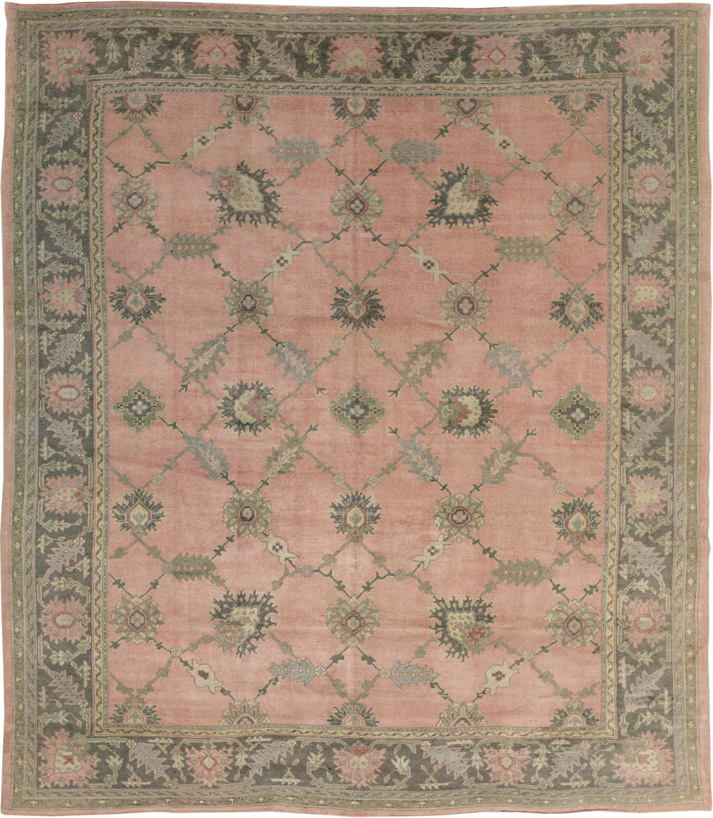 Antique Turkish Oushak Room Size Carpet, No.31829 - Galerie Shabab