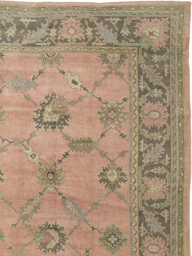 Antique Turkish Oushak Room Size Carpet, No.31829 - Galerie Shabab