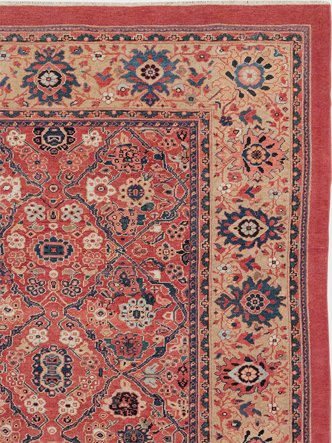 Antique Persian Mahal Square Room Size Carpet, No.31836 - Galerie Shabab