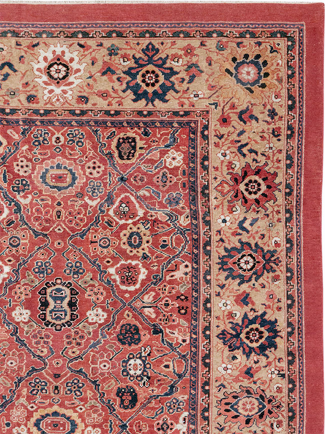Antique Persian Mahal Square Room Size Carpet, No.31836 - Galerie Shabab