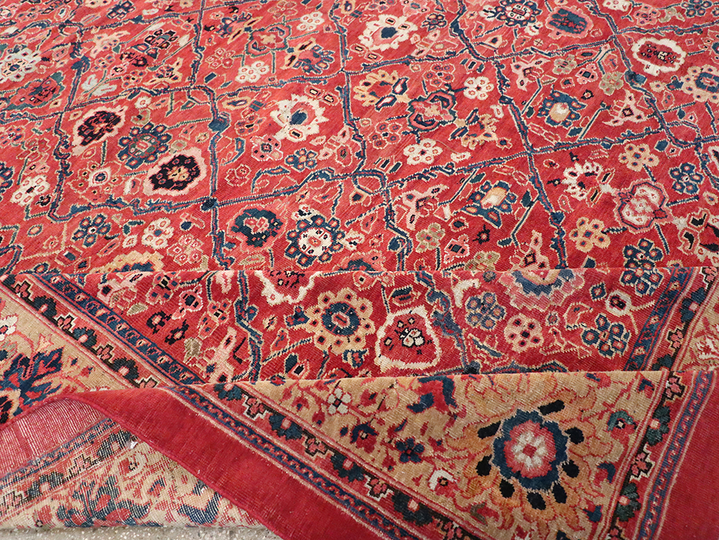 Antique Persian Mahal Square Room Size Carpet, No.31836 - Galerie Shabab
