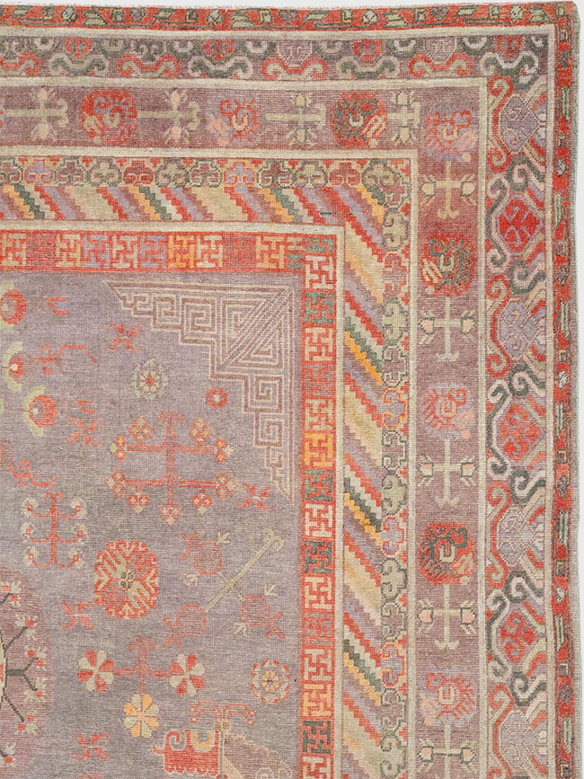 Antique East Turkestan Khotan Long and Narrow Carpet, No.31840 - Galerie Shabab