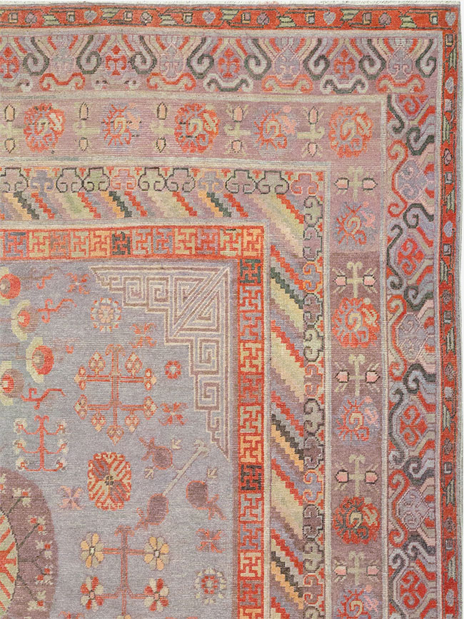 Antique East Turkestan Khotan Long and Narrow Carpet, No.31840 - Galerie Shabab