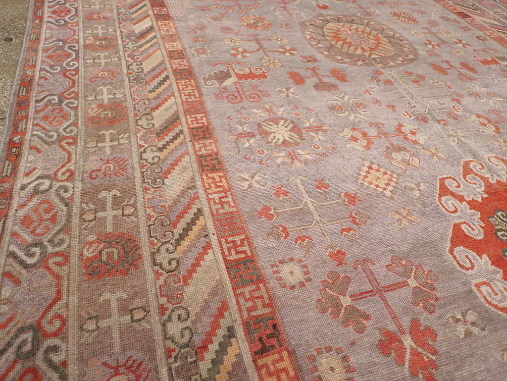 Antique East Turkestan Khotan Long and Narrow Carpet, No.31840 - Galerie Shabab
