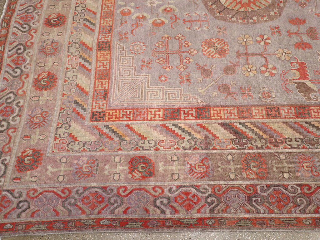 Antique East Turkestan Khotan Long and Narrow Carpet, No.31840 - Galerie Shabab