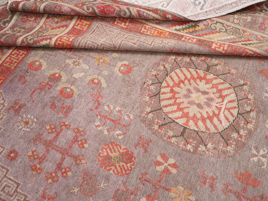 Antique East Turkestan Khotan Long and Narrow Carpet, No.31840 - Galerie Shabab