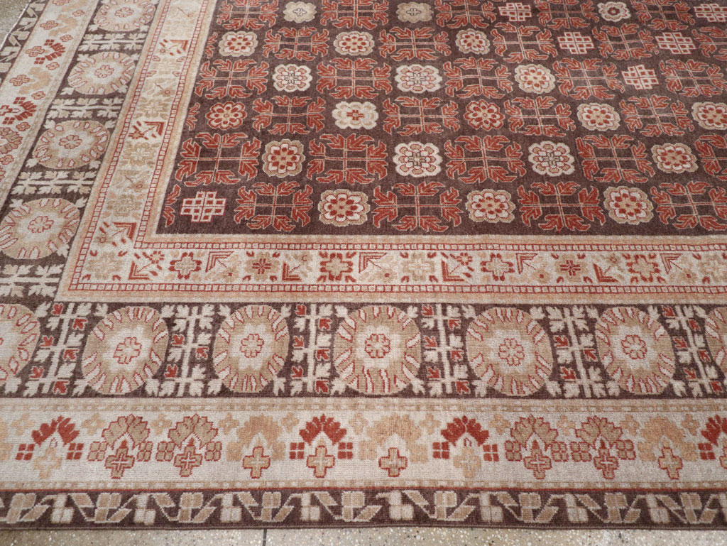 Modern East Turkestan Khotan Room Size Carpet, No.31848 - Galerie Shabab