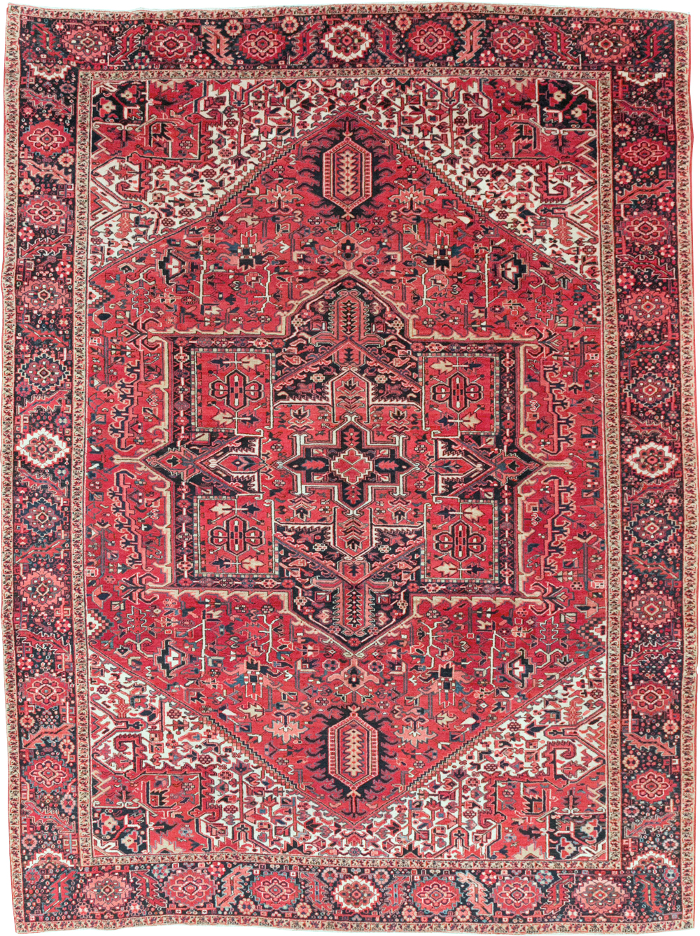 Vintage Persian Heriz Room Size Carpet, No.31864 - Galerie Shabab