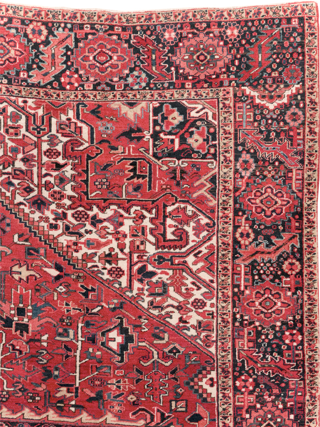 Vintage Persian Heriz Room Size Carpet, No.31864 - Galerie Shabab