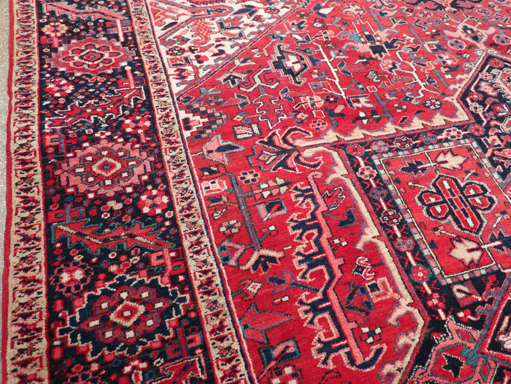 Vintage Persian Heriz Room Size Carpet, No.31864 - Galerie Shabab