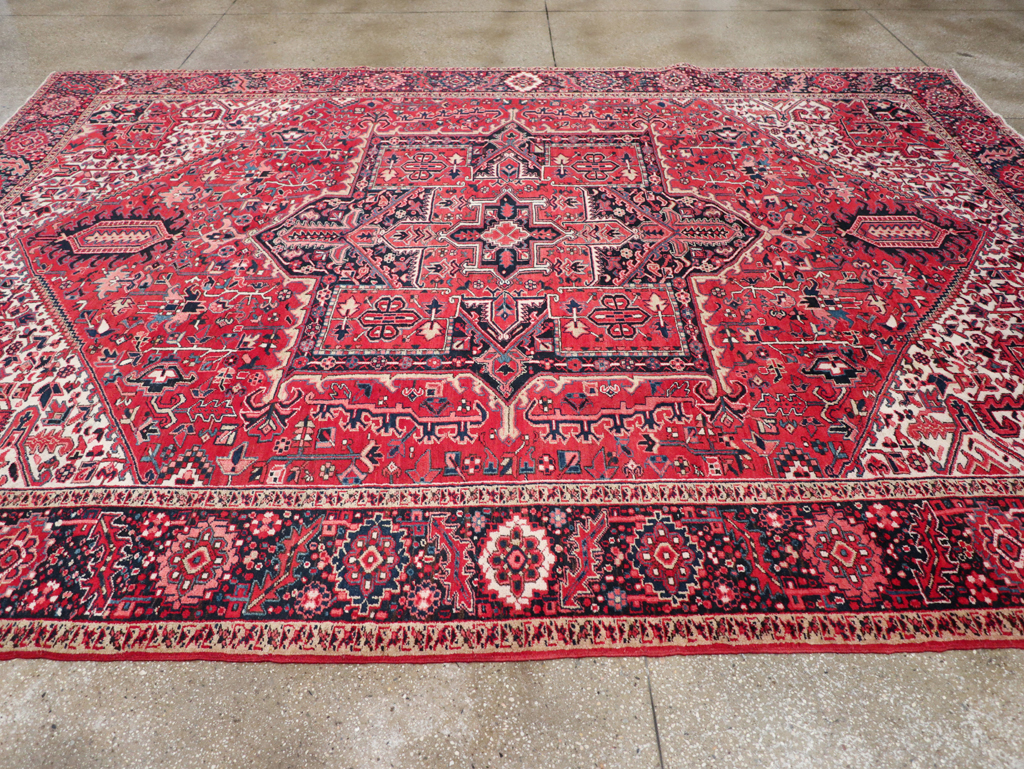 Vintage Persian Heriz Room Size Carpet, No.31864 - Galerie Shabab