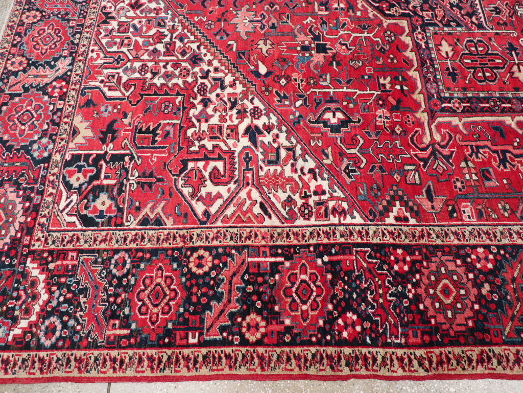 Vintage Persian Heriz Room Size Carpet, No.31864 - Galerie Shabab