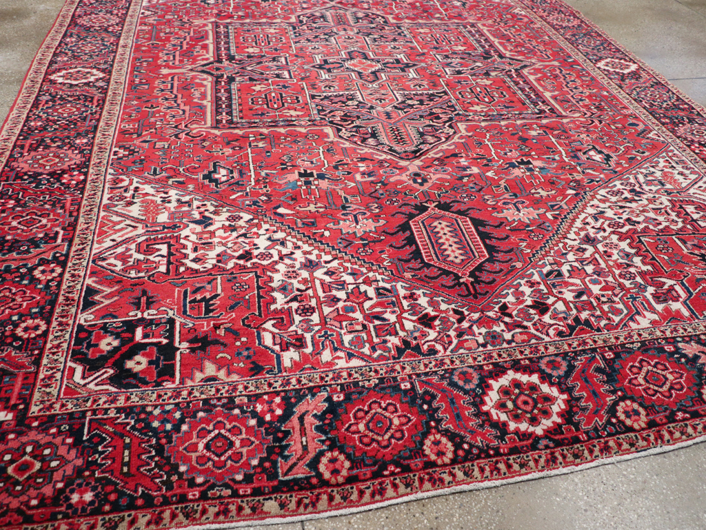 Vintage Persian Heriz Room Size Carpet, No.31864 - Galerie Shabab