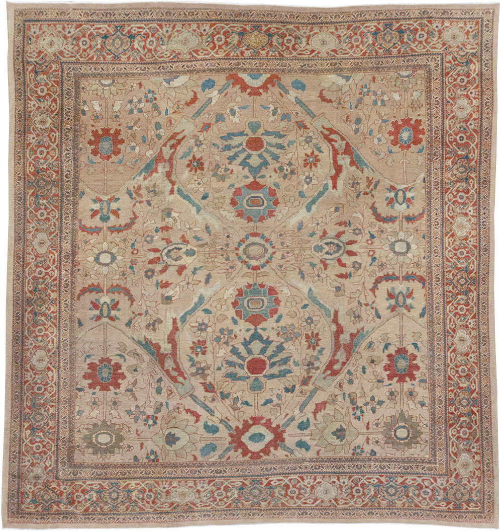 Antique Persian Mahal Room Size Carpet, No.31865 - Galerie Shabab