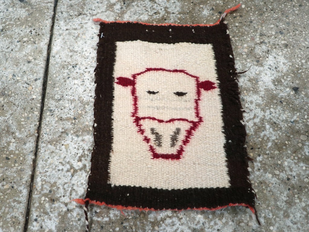 Vintage American Navajo Pictorial Kilim, No.31867 - Galerie Shabab