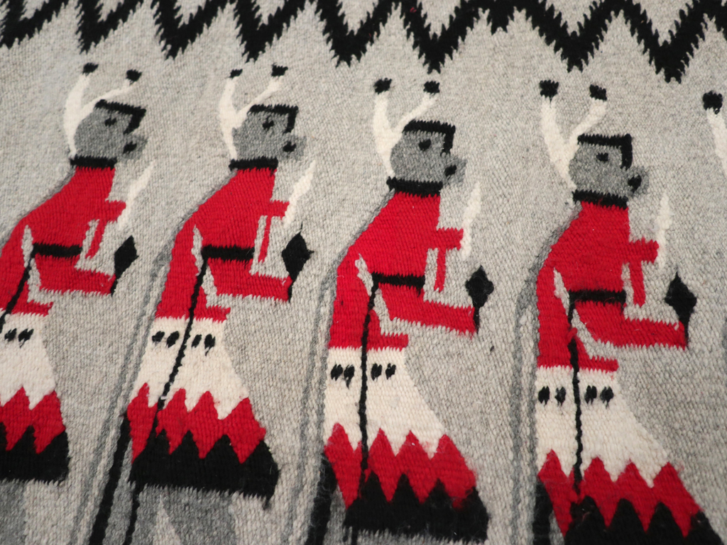 Vintage American Navajo Pictorial Rug, No.31869 - Galerie Shabab