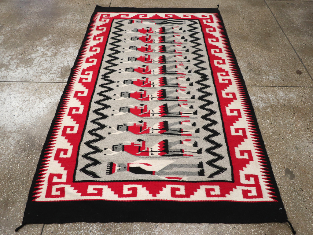 Vintage American Navajo Pictorial Rug, No.31869 - Galerie Shabab