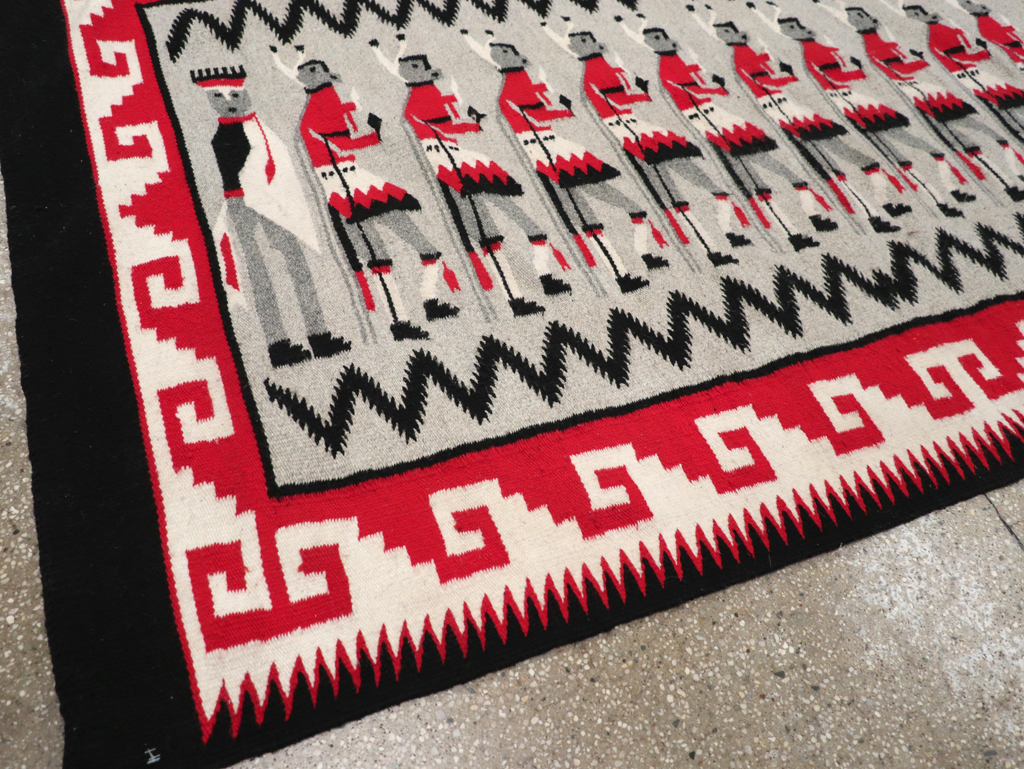 Vintage American Navajo Pictorial Rug, No.31869 - Galerie Shabab