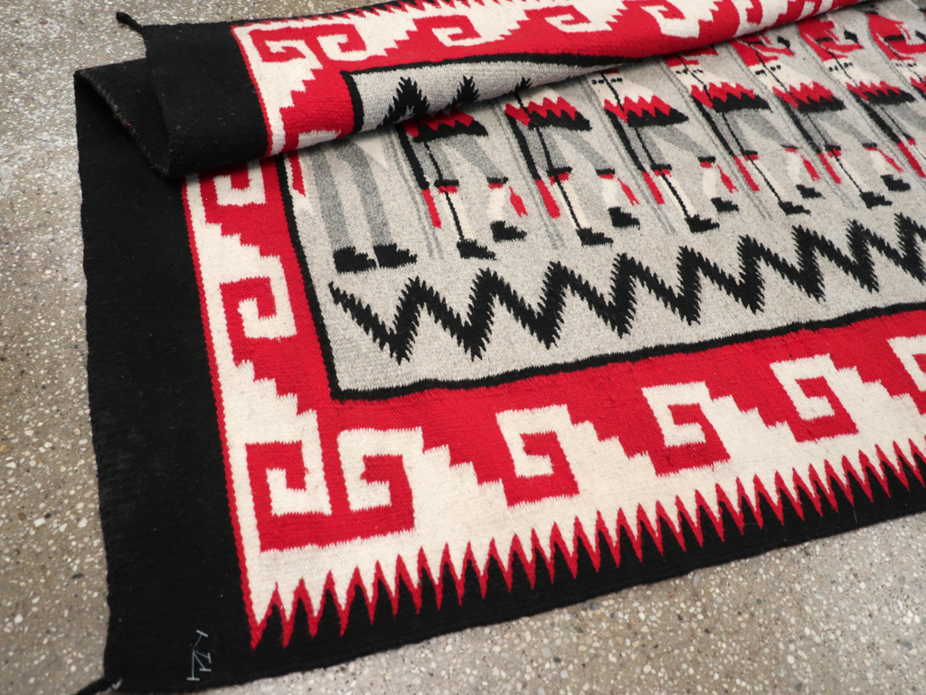 Vintage American Navajo Pictorial Rug, No.31869 - Galerie Shabab