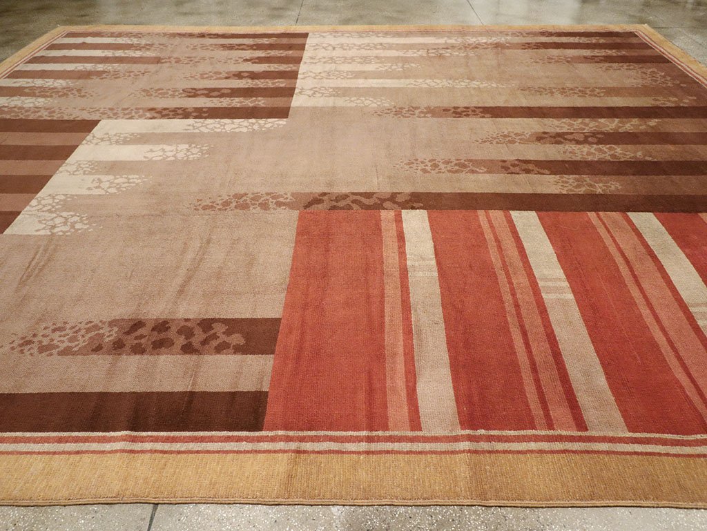 Vintage French Large Art Deco Carpet, No.31870 - Galerie Shabab