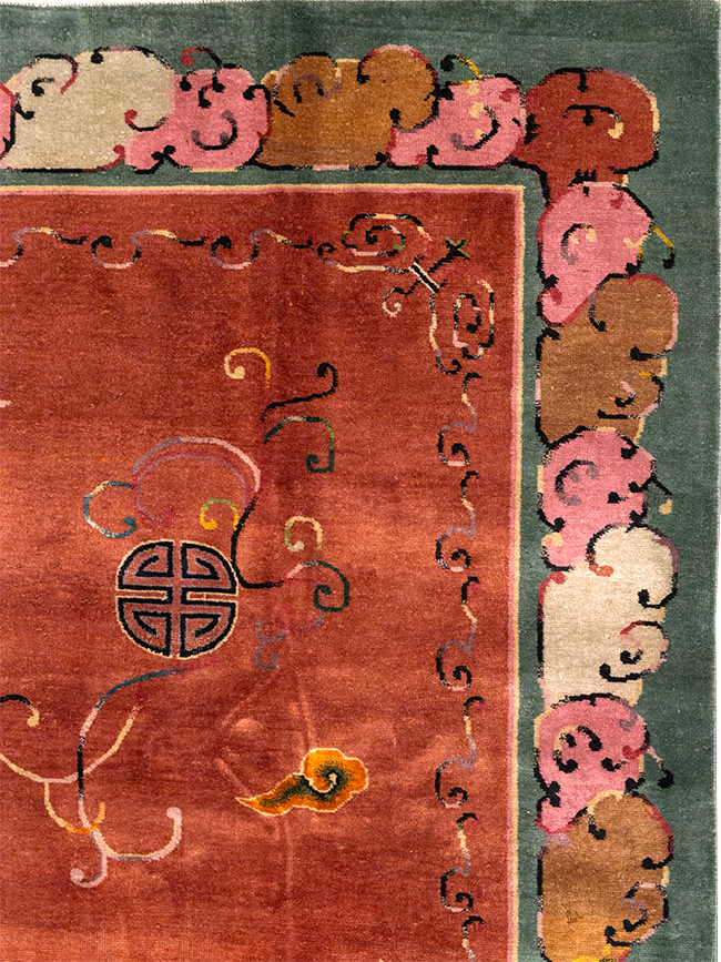 Vintage Chinese Art Deco Room Size Carpet, No.31885 - Galerie Shabab