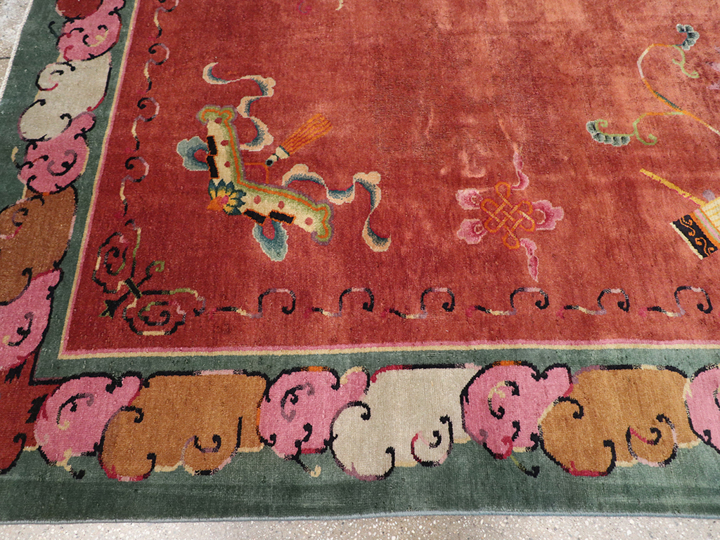 Vintage Chinese Art Deco Room Size Carpet, No.31885 - Galerie Shabab