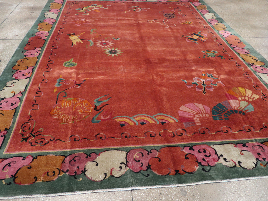 Vintage Chinese Art Deco Room Size Carpet, No.31885 - Galerie Shabab