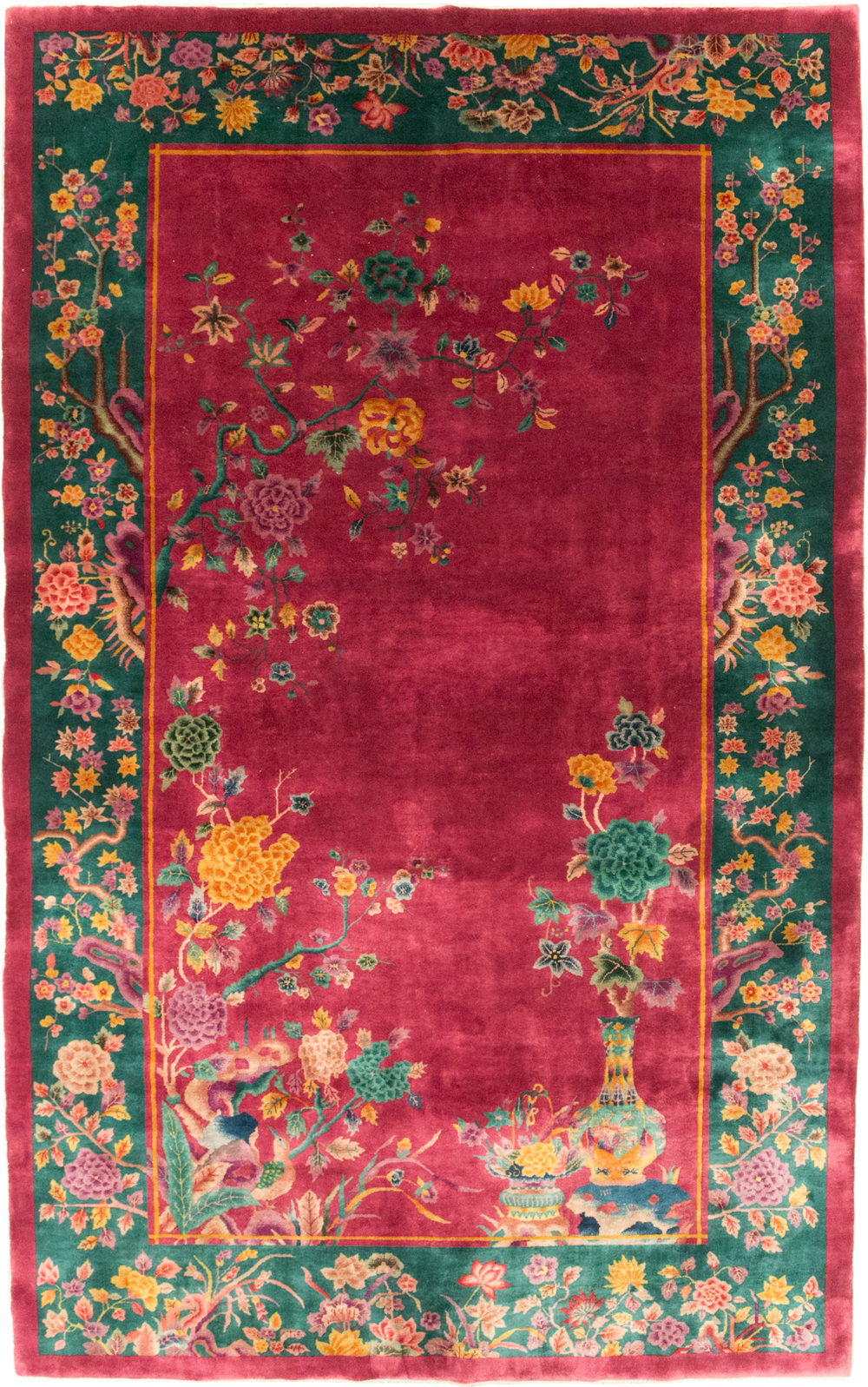 Vintage Chinese Art Deco Carpet, No.31896 - Galerie Shabab