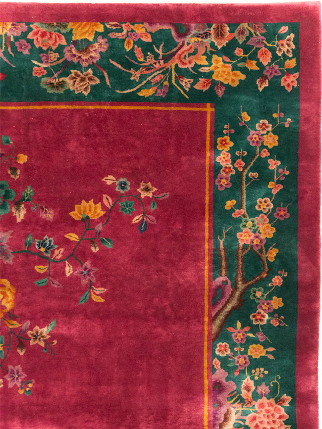 Vintage Chinese Art Deco Carpet, No.31896 - Galerie Shabab