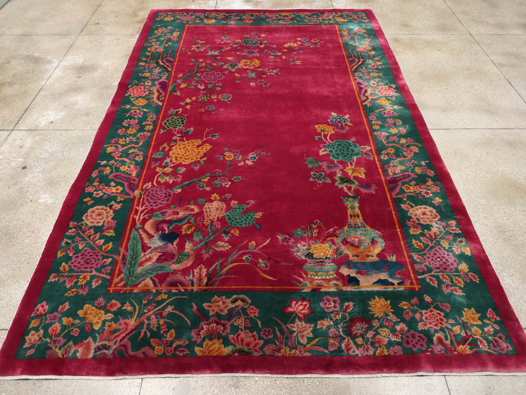 Vintage Chinese Art Deco Carpet, No.31896 - Galerie Shabab