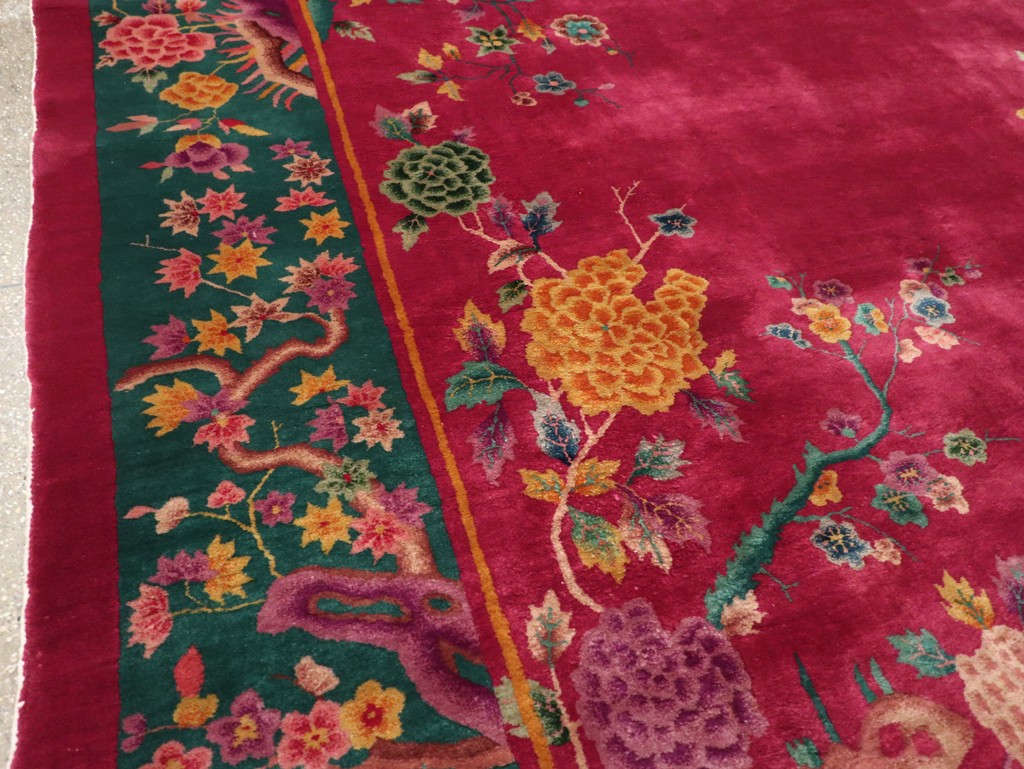 Vintage Chinese Art Deco Carpet, No.31896 - Galerie Shabab