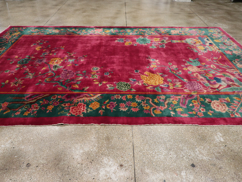 Vintage Chinese Art Deco Carpet, No.31896 - Galerie Shabab