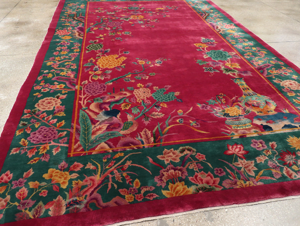 Vintage Chinese Art Deco Carpet, No.31896 - Galerie Shabab