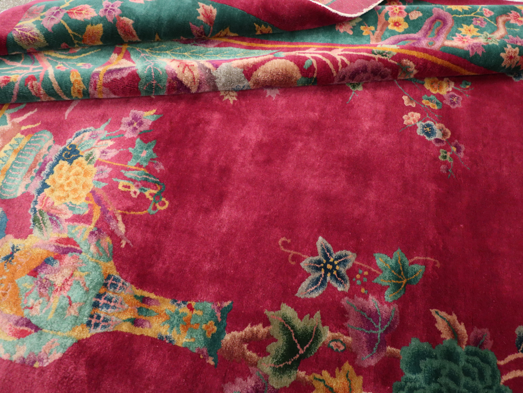 Vintage Chinese Art Deco Carpet, No.31896 - Galerie Shabab