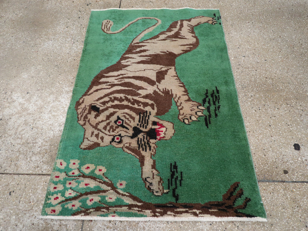 Vintage Turkish Anatolian Pictorial Rug, No.31898 - Galerie Shabab