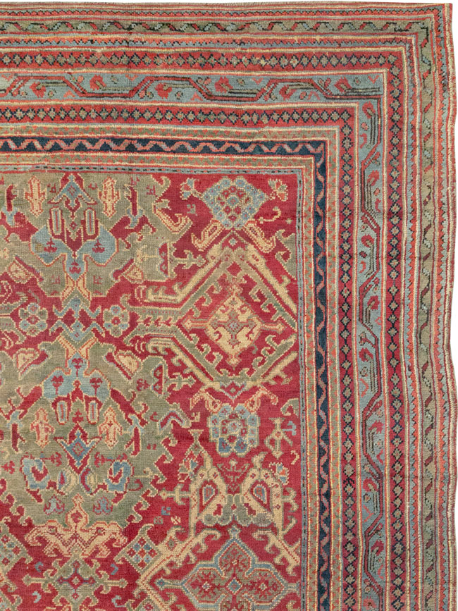 Antique Turkish Oushak Large Room Size Carpet, No.31899 - Galerie Shabab