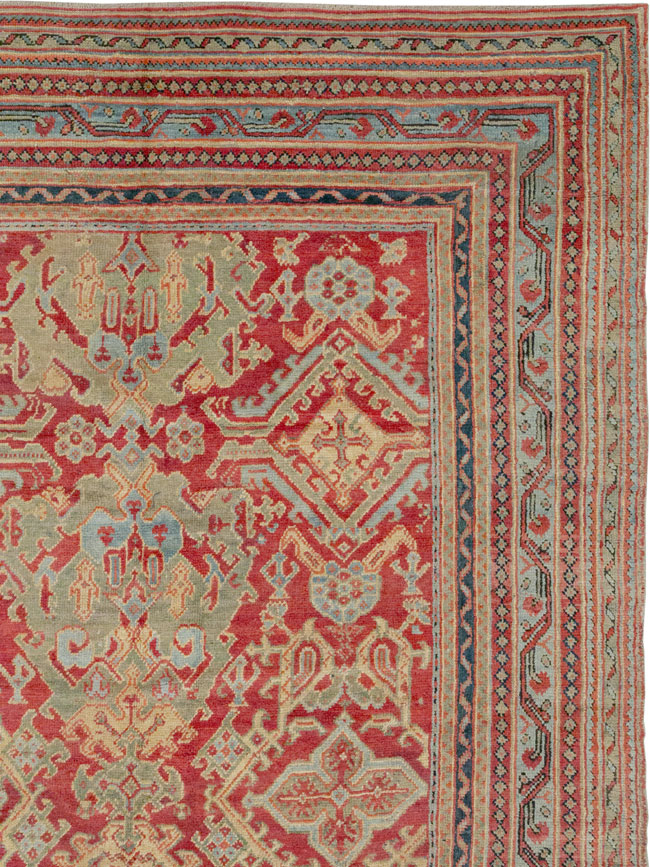Antique Turkish Oushak Large Room Size Carpet, No.31899 - Galerie Shabab