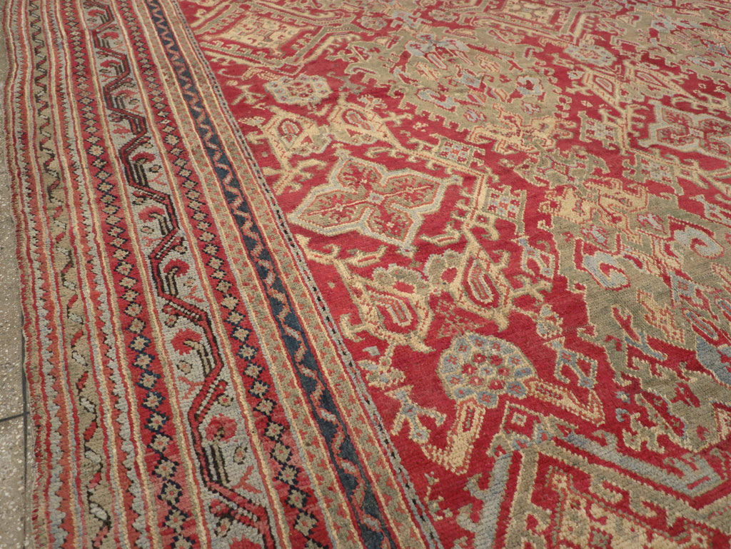 Antique Turkish Oushak Large Room Size Carpet, No.31899 - Galerie Shabab